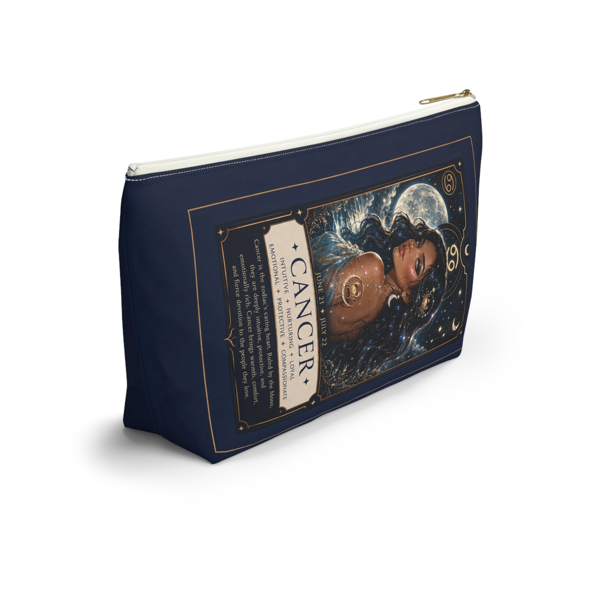 Cancer Zodiac Makeup Bag — Astrology Gift & Travel Pouch