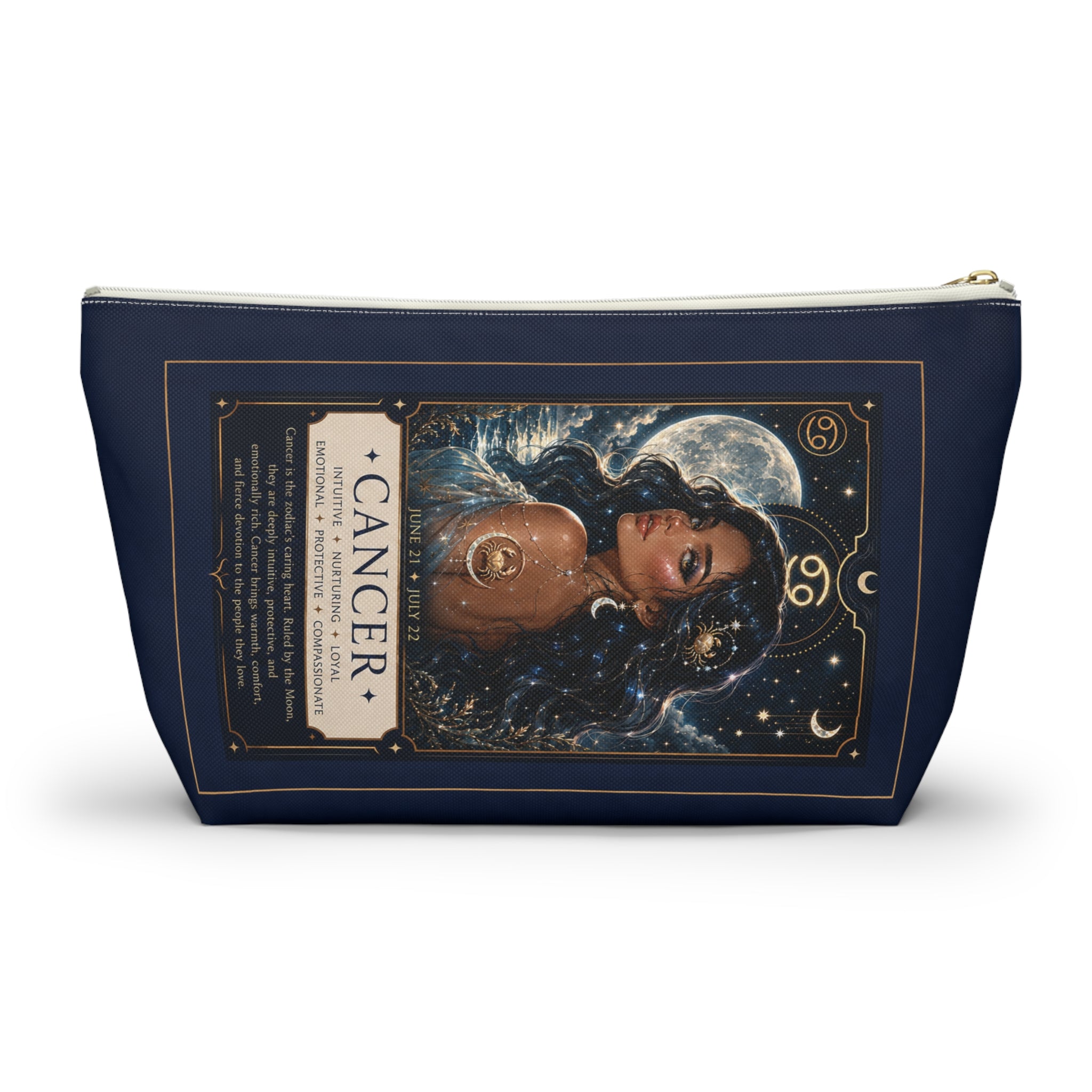 Cancer Zodiac Makeup Bag — Astrology Gift & Travel Pouch