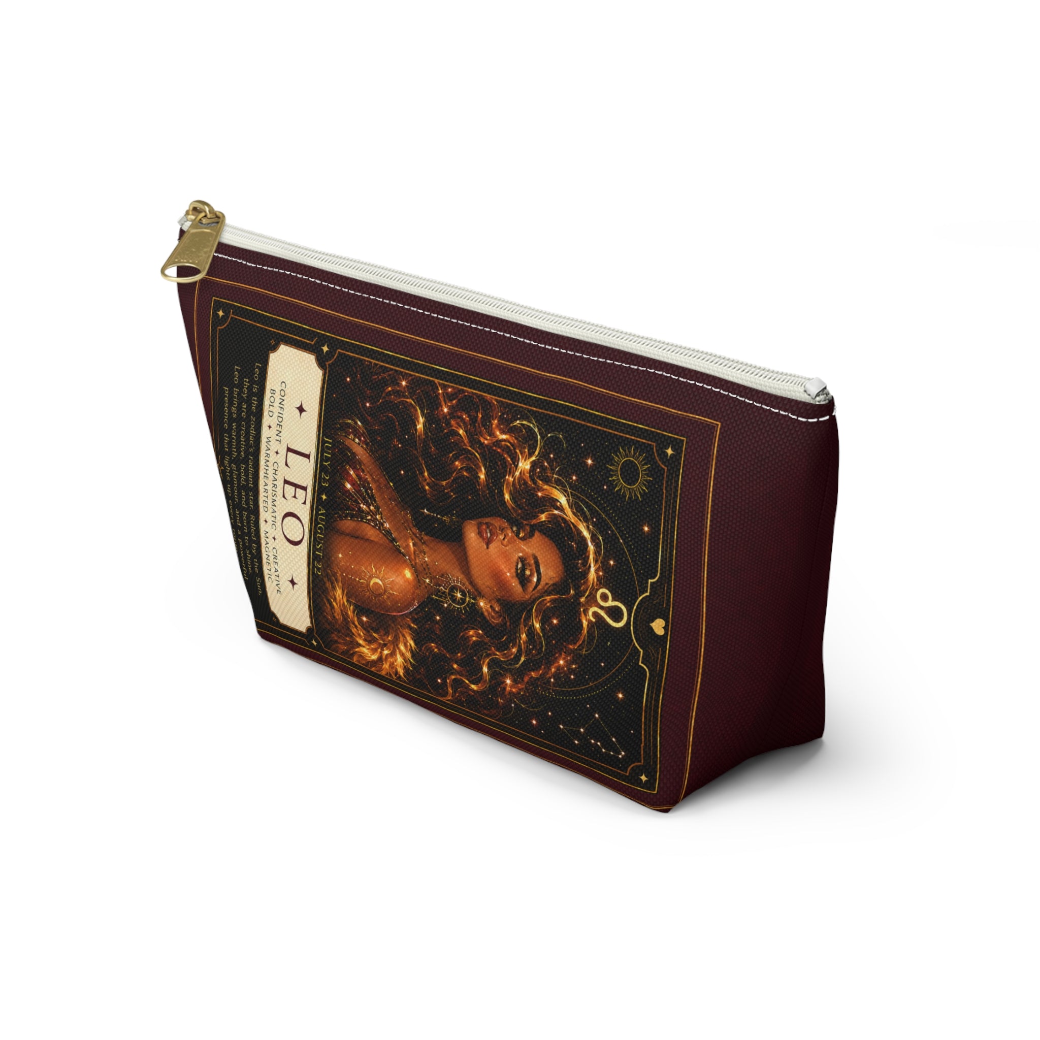 Leo Zodiac Makeup Bag — Astrology Gift & Travel Pouch