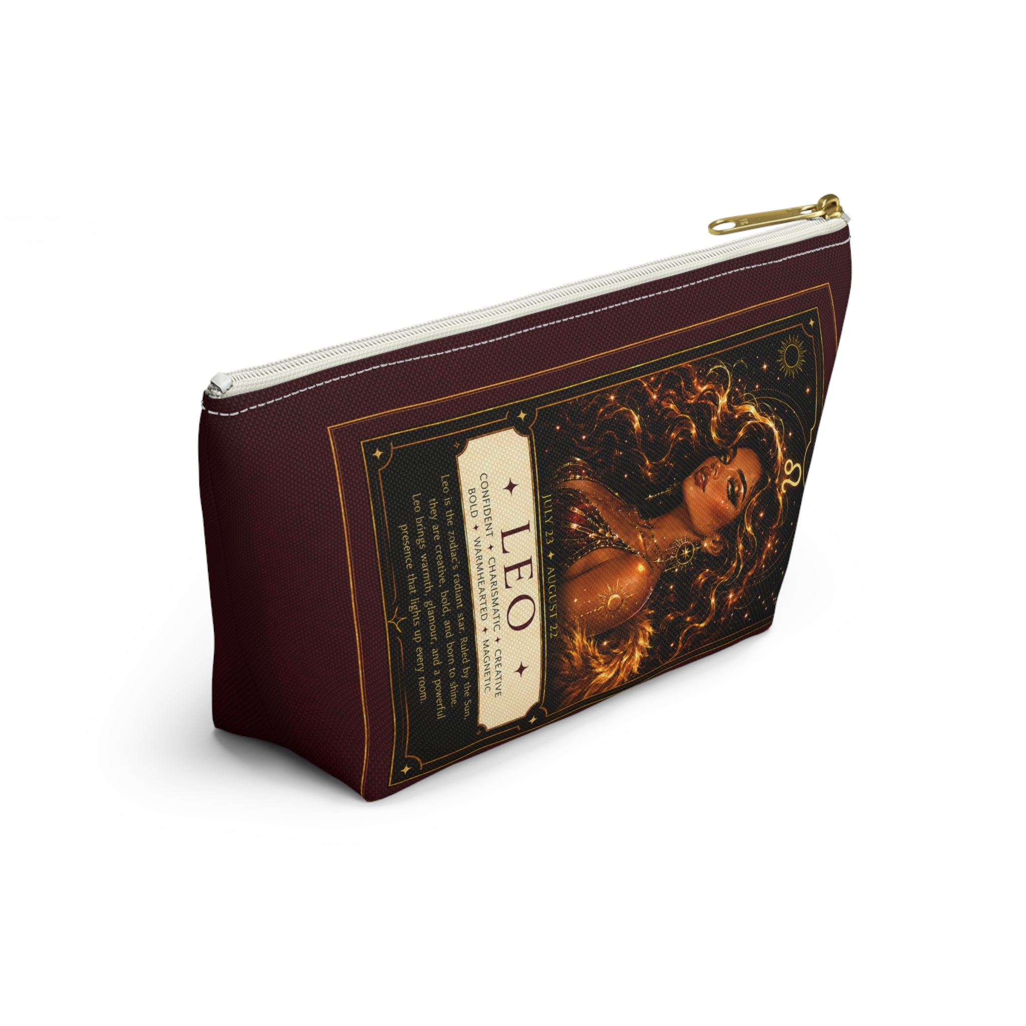 Leo Zodiac Makeup Bag — Astrology Gift & Travel Pouch
