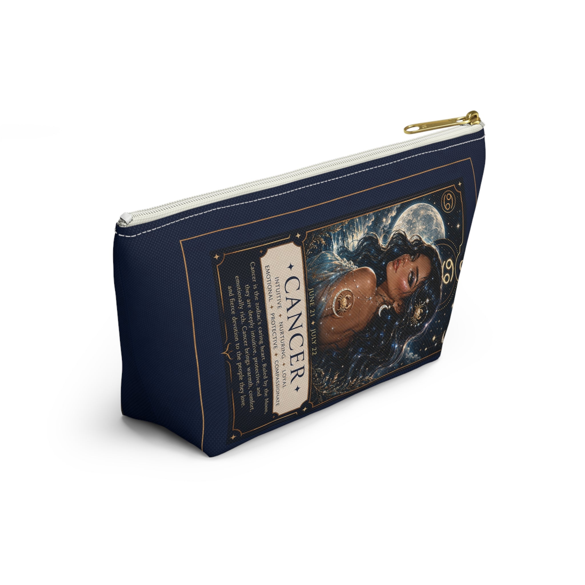 Cancer Zodiac Makeup Bag — Astrology Gift & Travel Pouch
