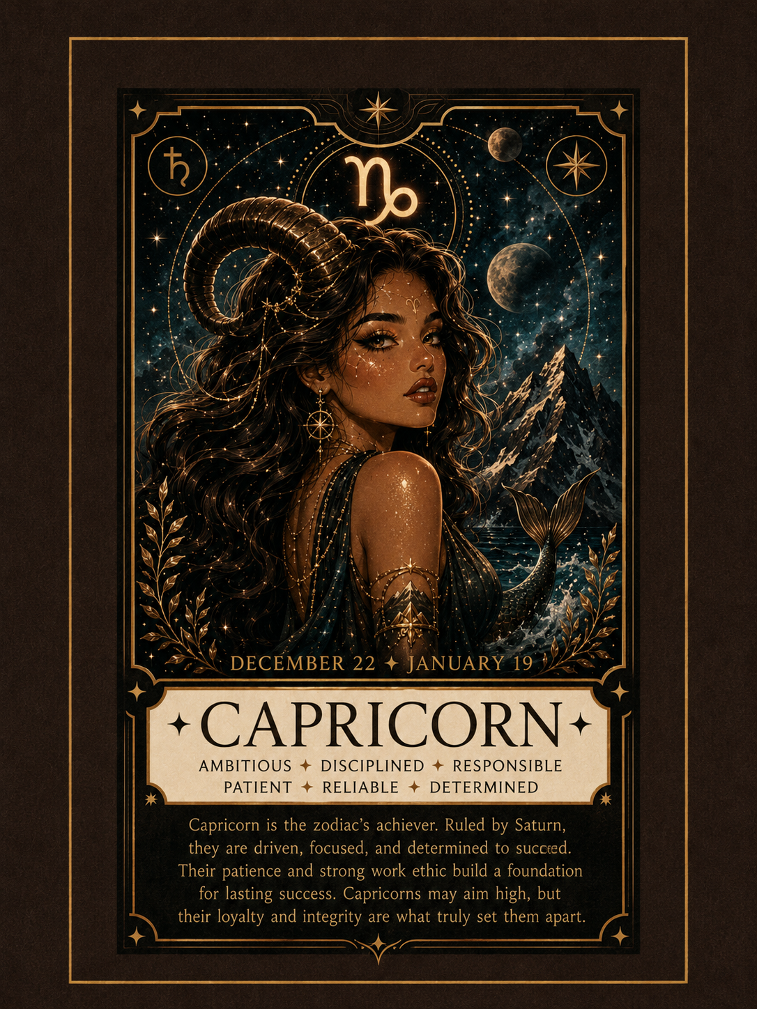 Capricorn Zodiac Makeup Bag — Astrology Gift & Travel Pouch