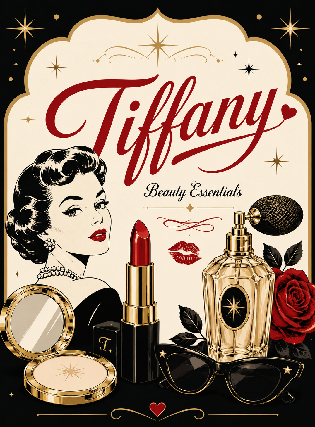 Personalized Retro Makeup Bag – Custom Name Cosmetic Pouch, 3 Styles