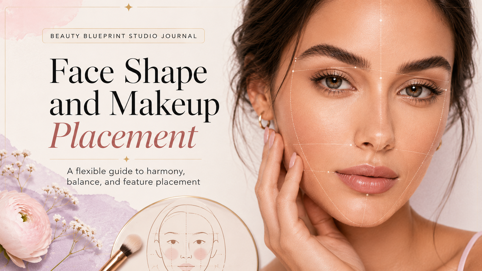 Beauty Blueprint Studio face shape and makeup placement guide