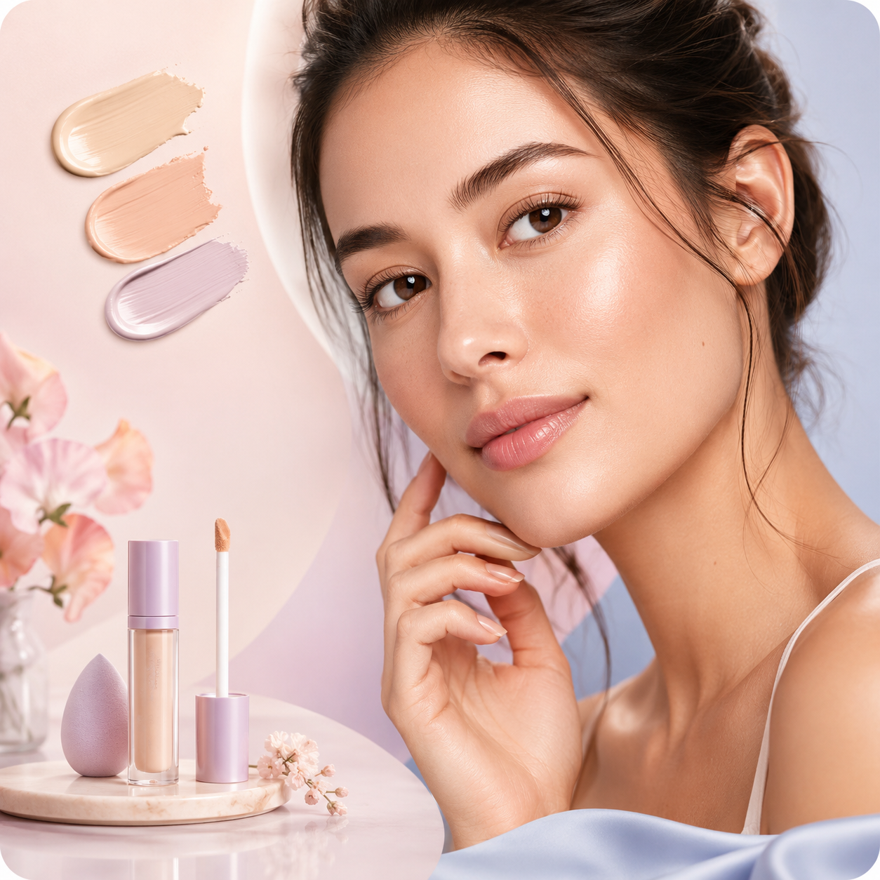 Natural complexion and concealer beauty look for Beauty Blueprint Studio