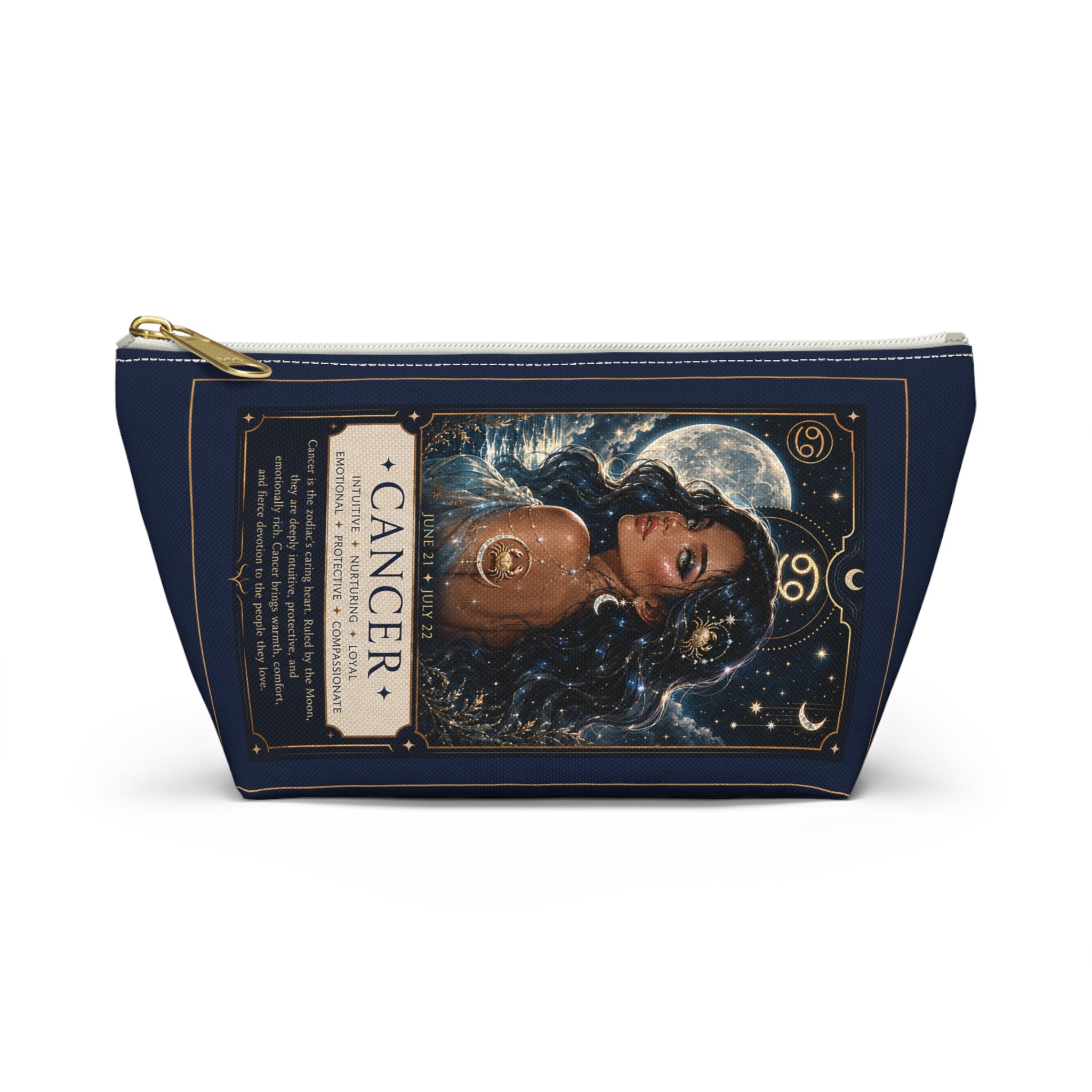 Cancer Zodiac Makeup Bag — Astrology Gift & Travel Pouch