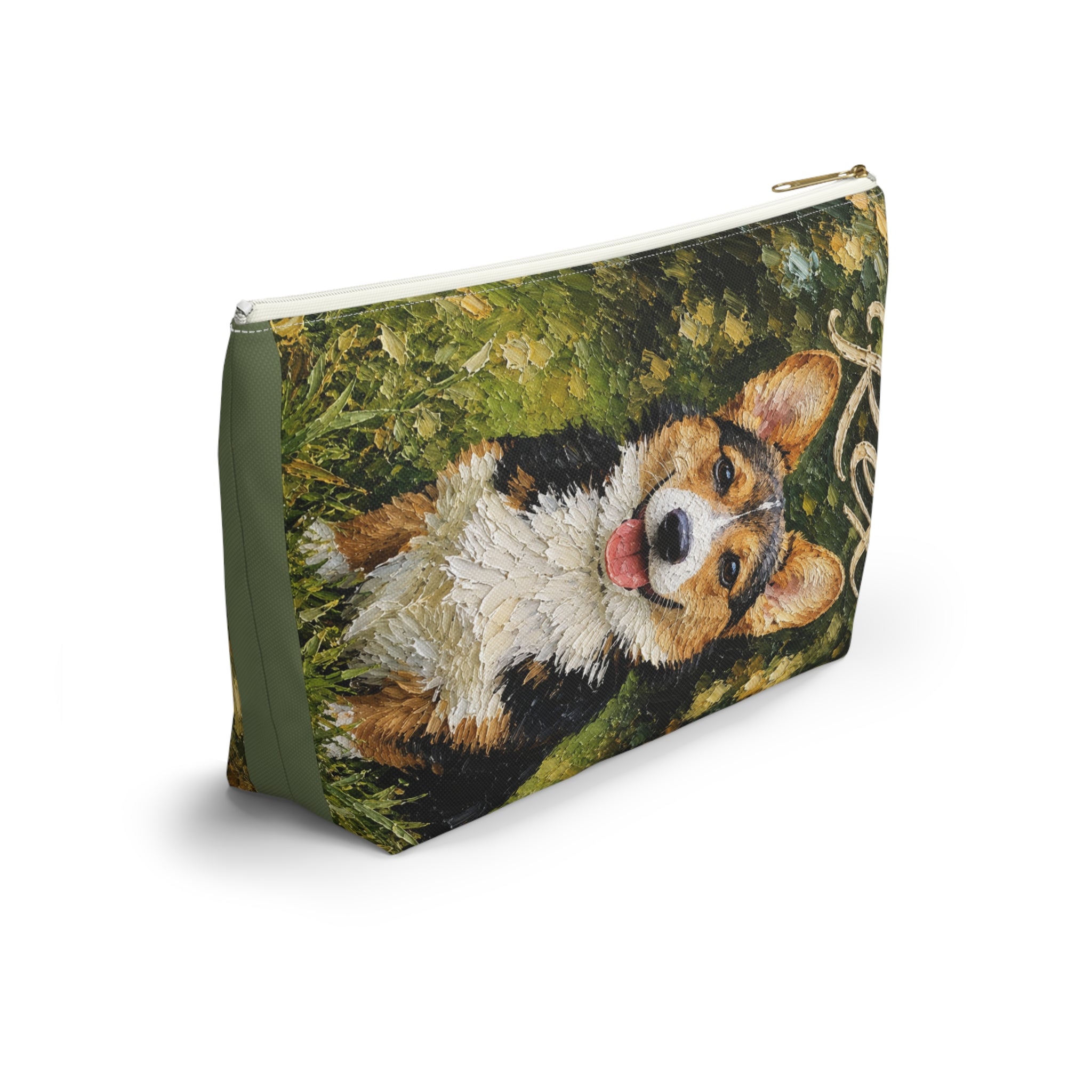 Custom Pet Portrait Makeup Bag — Personalized with Your Pet’s Photo & Name