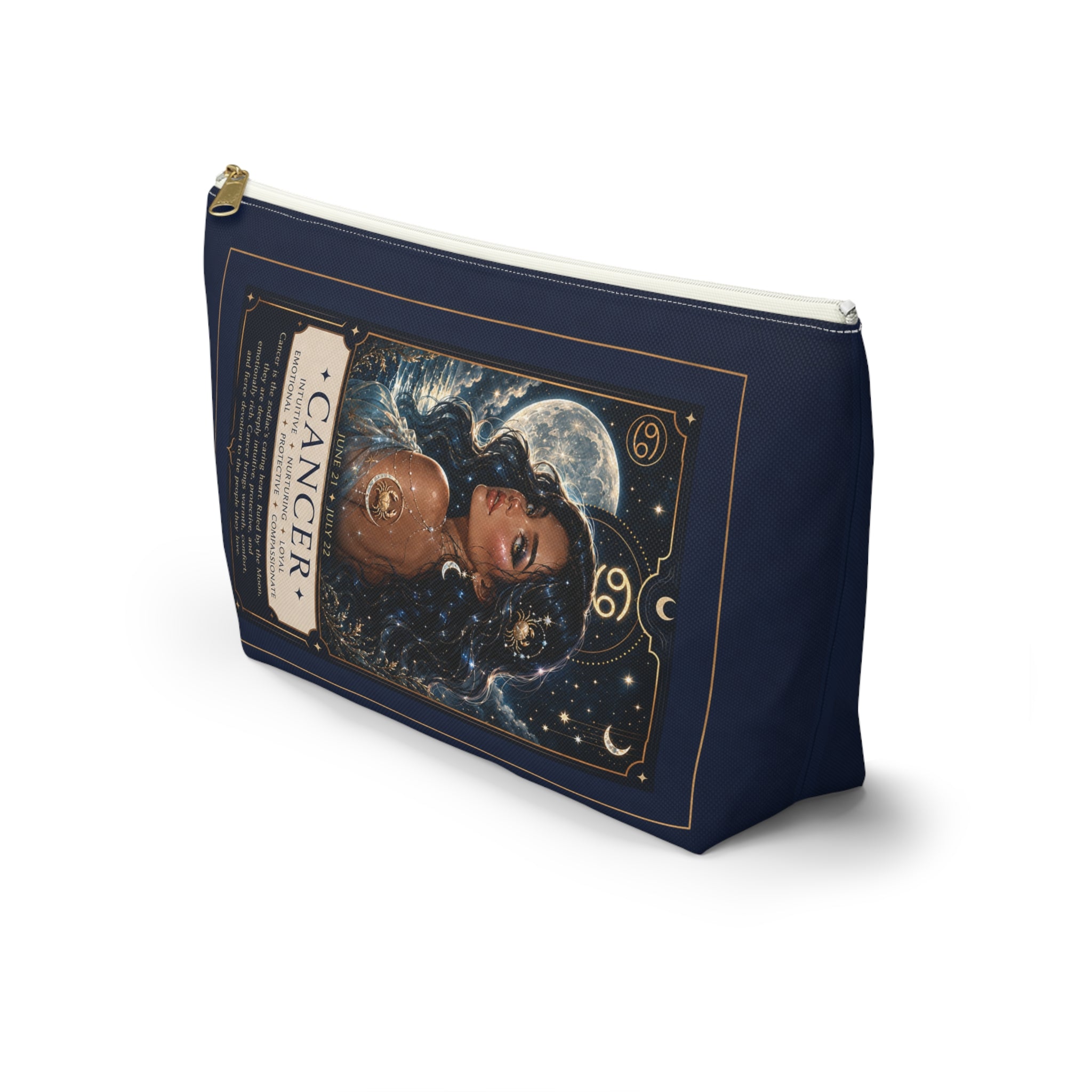 Cancer Zodiac Makeup Bag — Astrology Gift & Travel Pouch