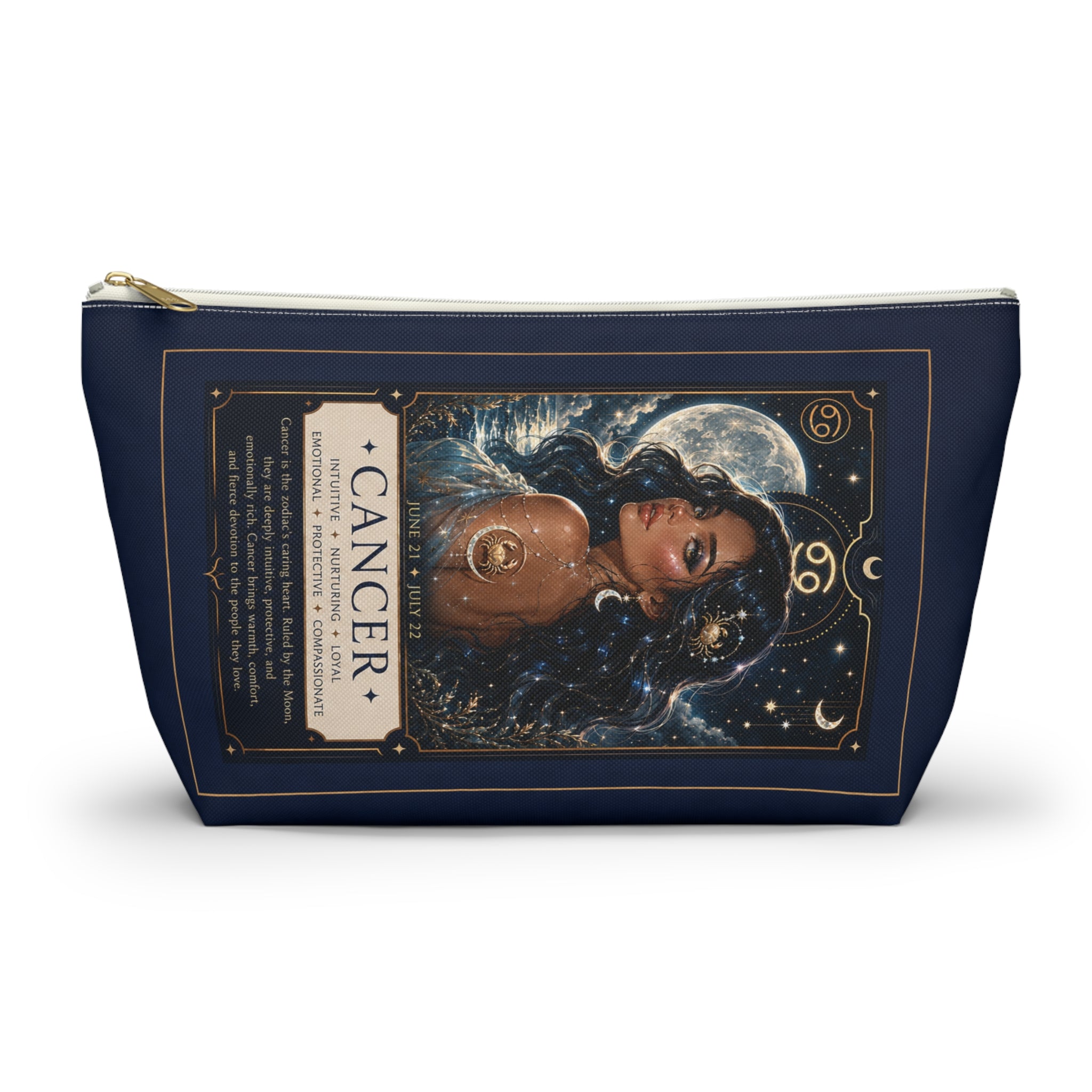 Cancer Zodiac Makeup Bag — Astrology Gift & Travel Pouch