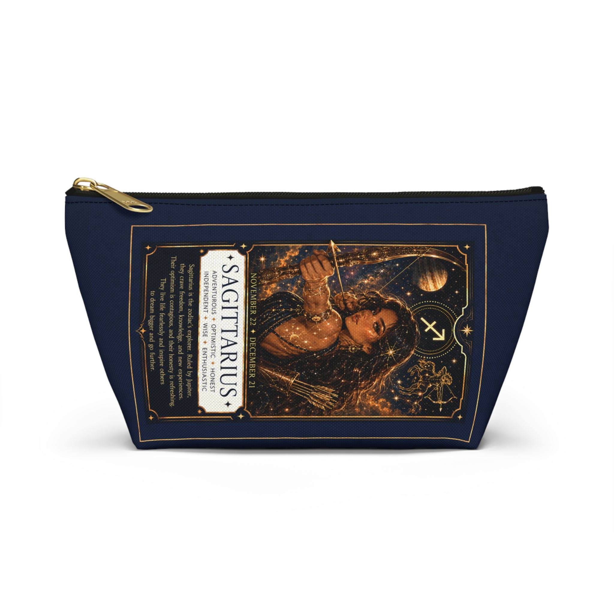 Sagittarius Zodiac Accessory Pouch — T-Bottom Makeup & Travel Bag