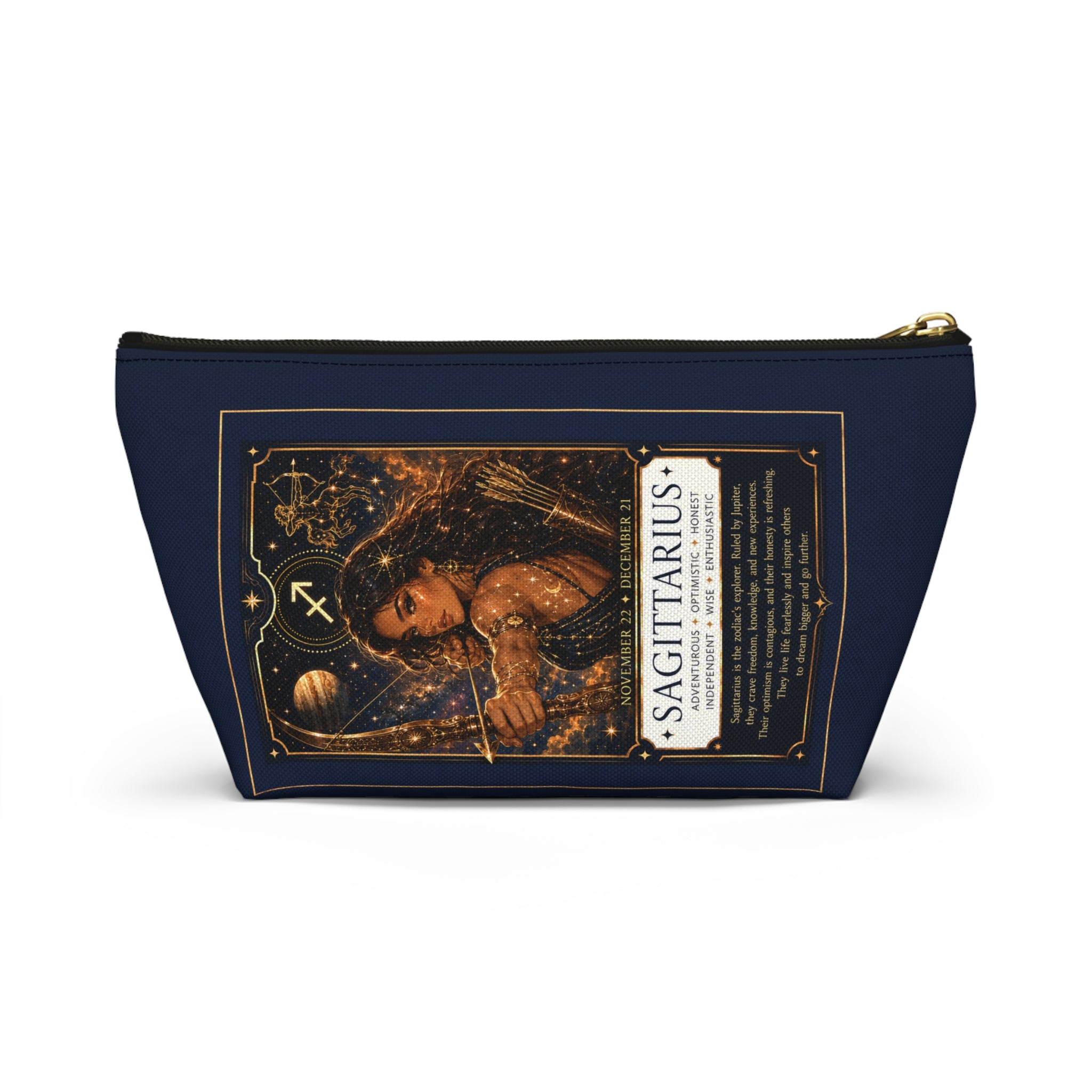 Sagittarius Zodiac Accessory Pouch — T-Bottom Makeup & Travel Bag