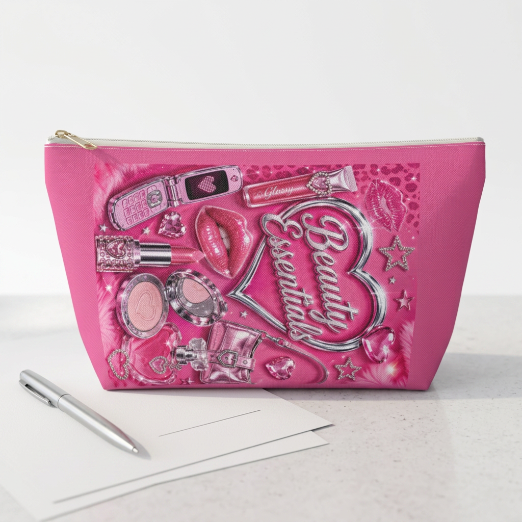 Y2K Pink Glam makeup bag without a name