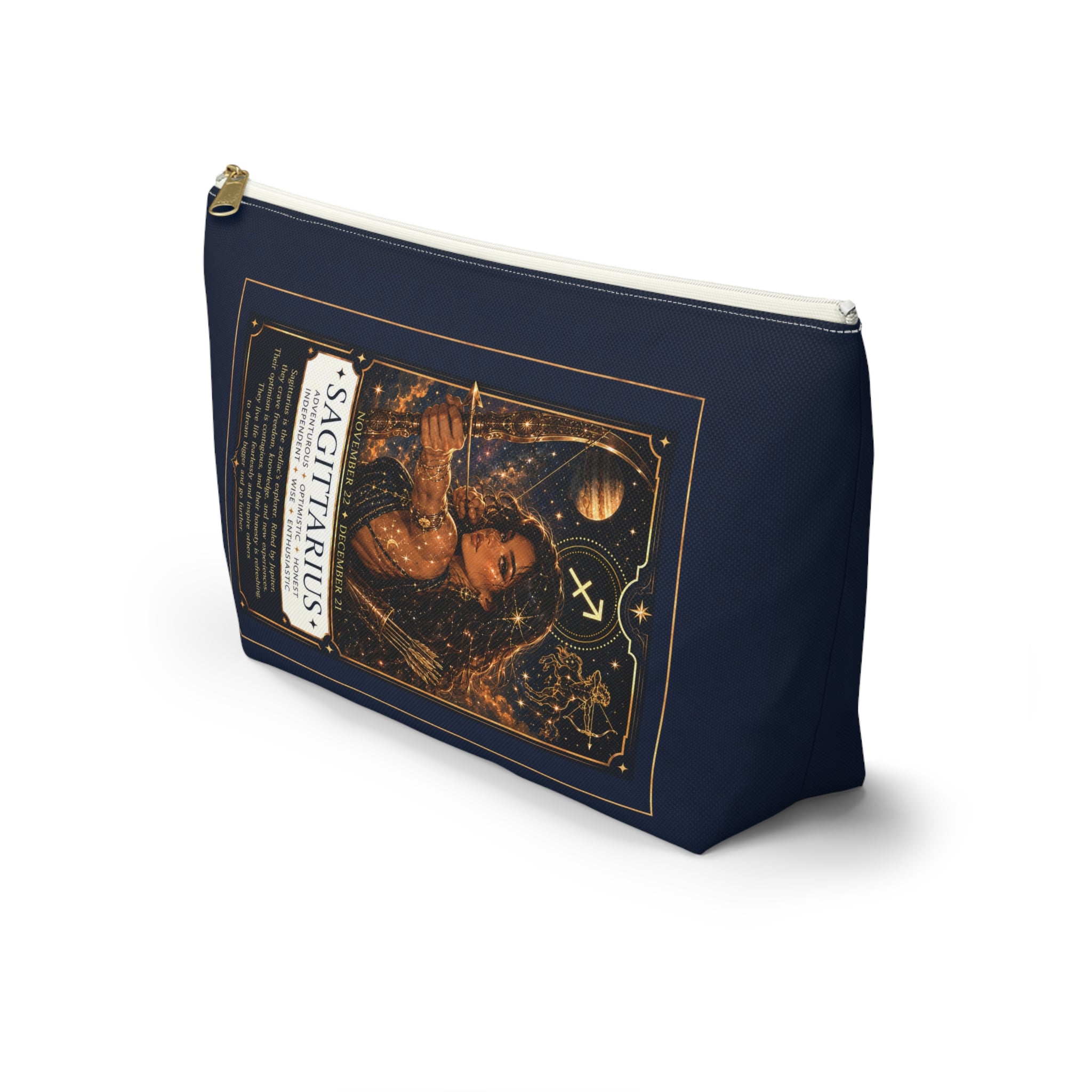 Sagittarius Zodiac Accessory Pouch — T-Bottom Makeup & Travel Bag