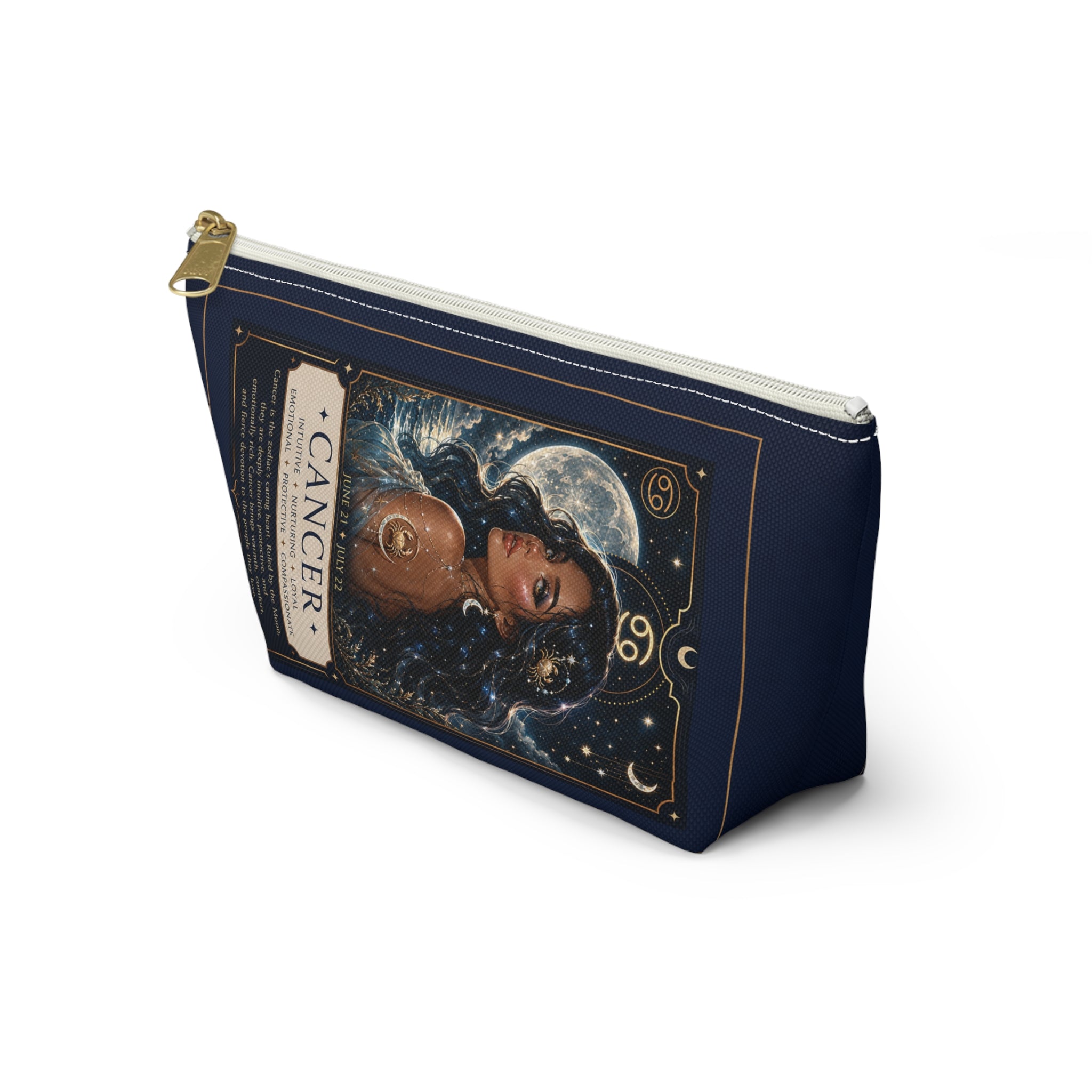 Cancer Zodiac Makeup Bag — Astrology Gift & Travel Pouch