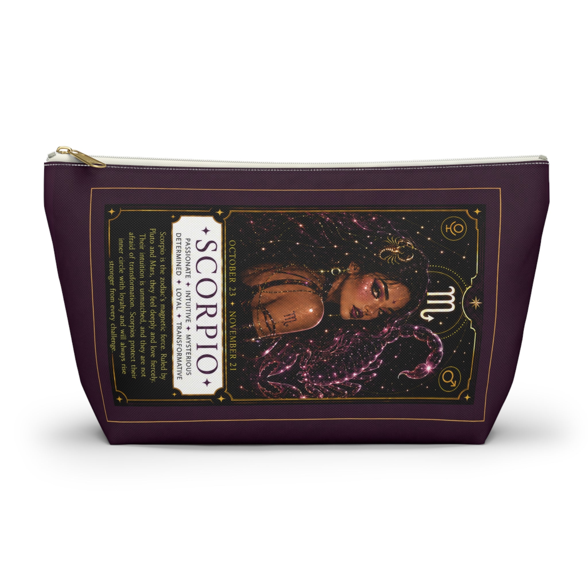 Scorpio Zodiac Makeup Bag — Astrology Gift & Travel Pouch