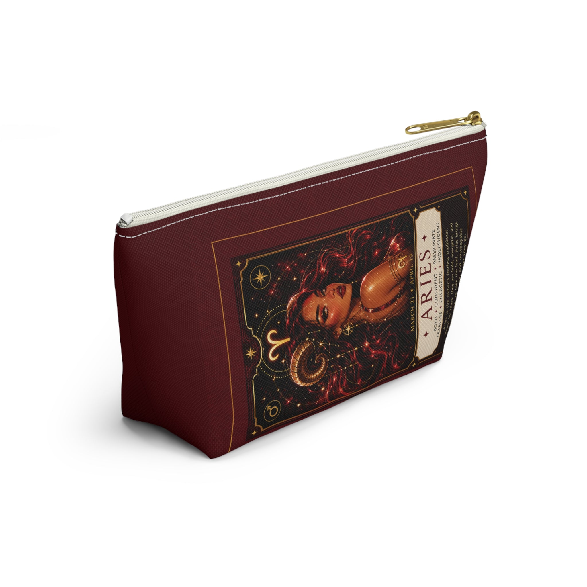 Aries Zodiac Makeup Bag — Astrology Gift & Travel Pouch