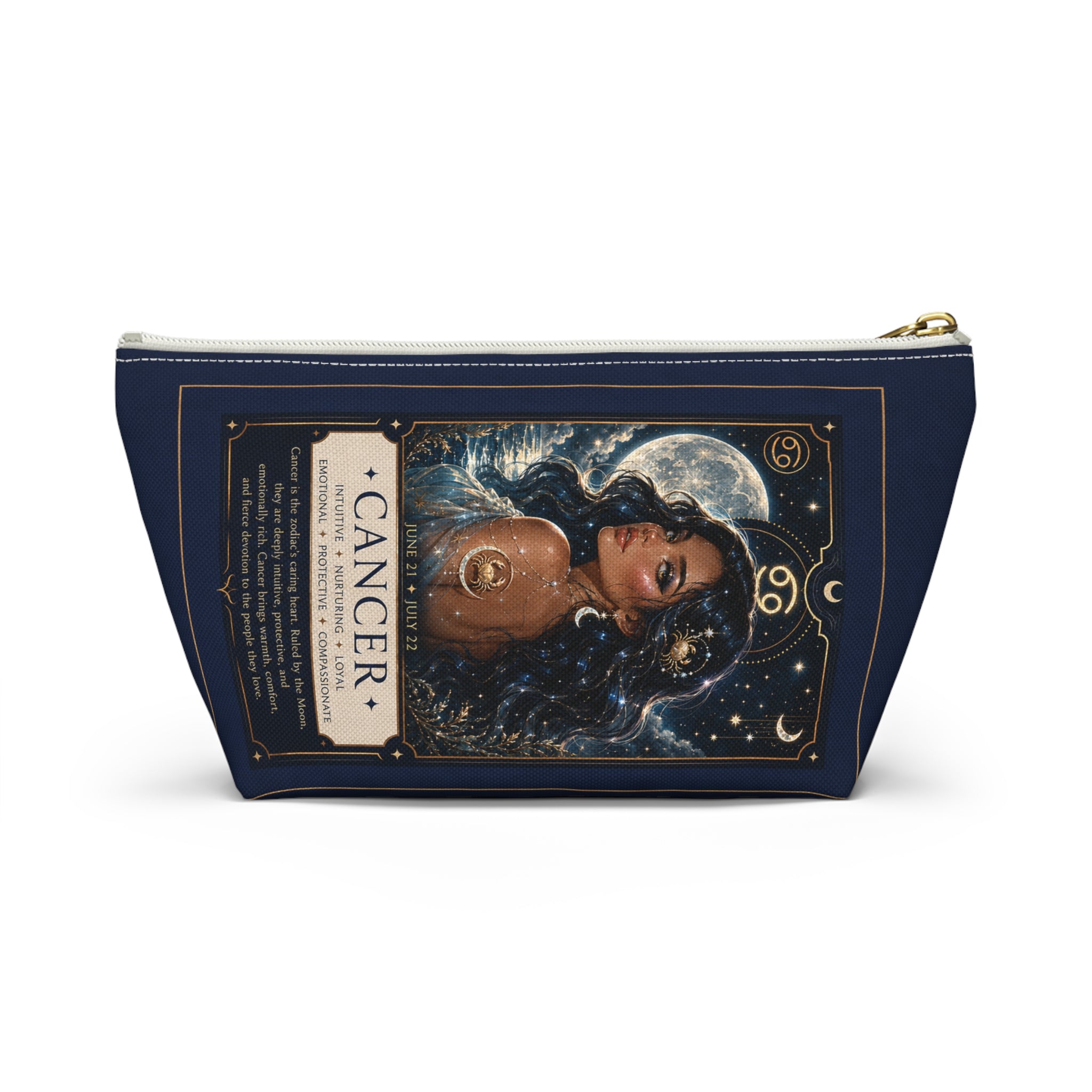 Cancer Zodiac Makeup Bag — Astrology Gift & Travel Pouch