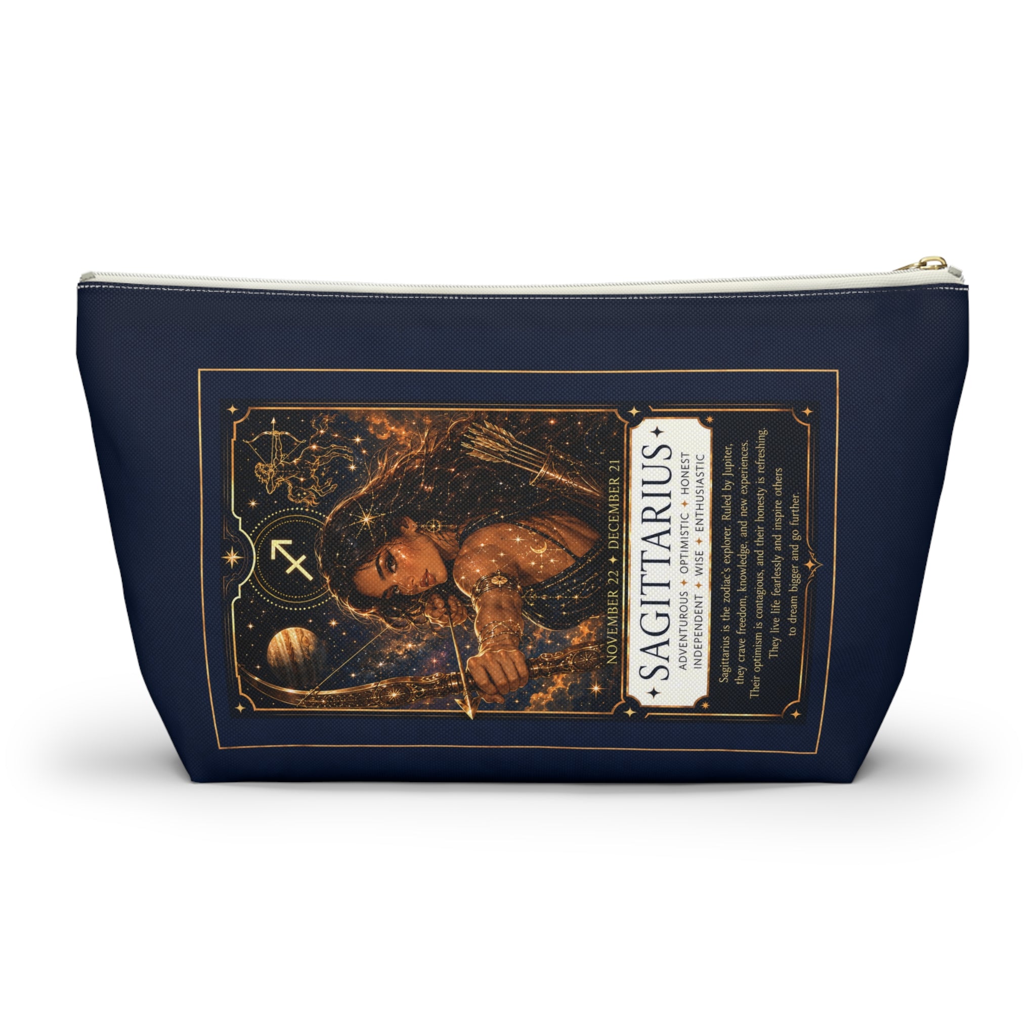 Sagittarius Zodiac Accessory Pouch — T-Bottom Makeup & Travel Bag