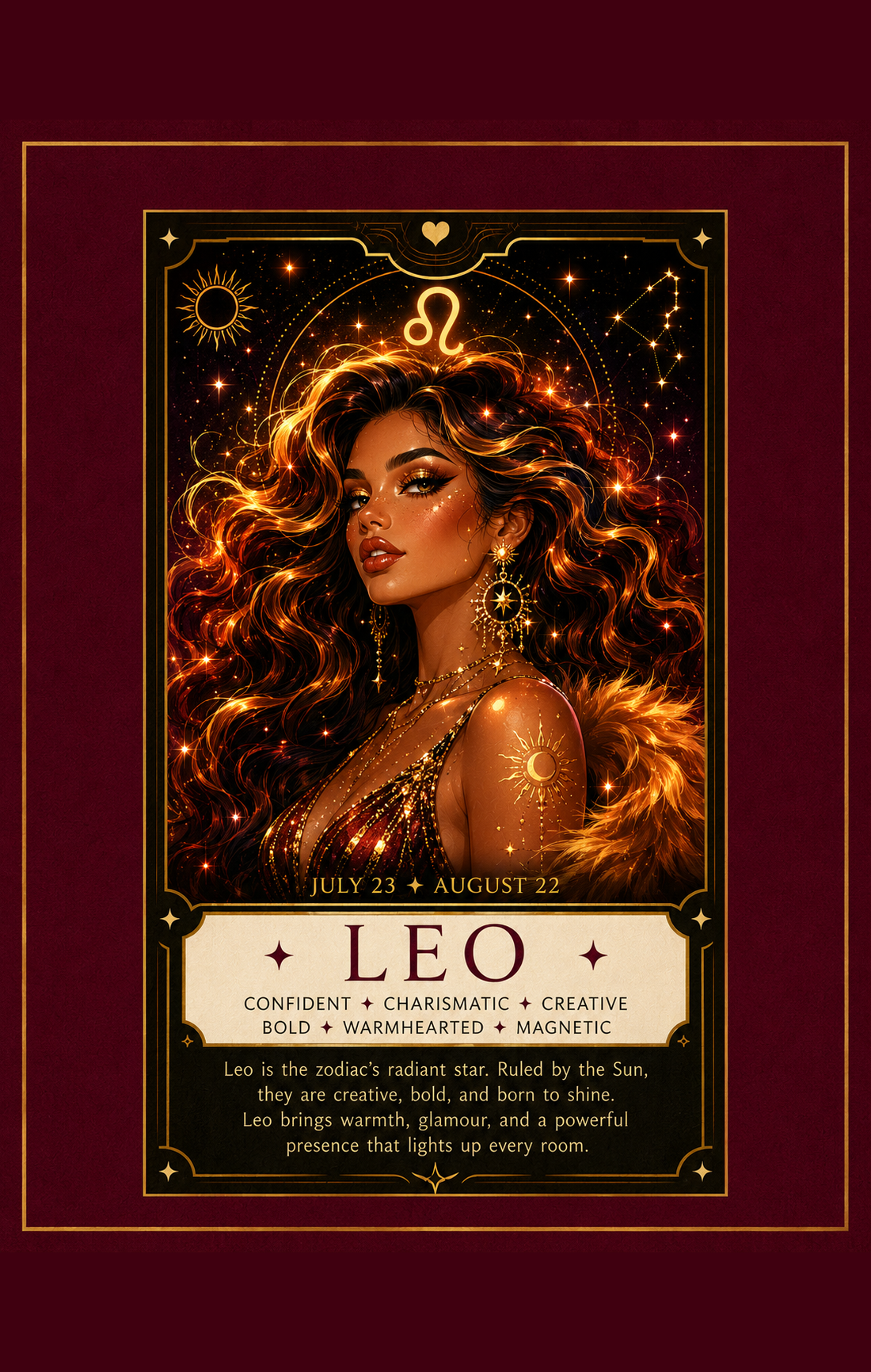 Leo Zodiac Makeup Bag — Astrology Gift & Travel Pouch