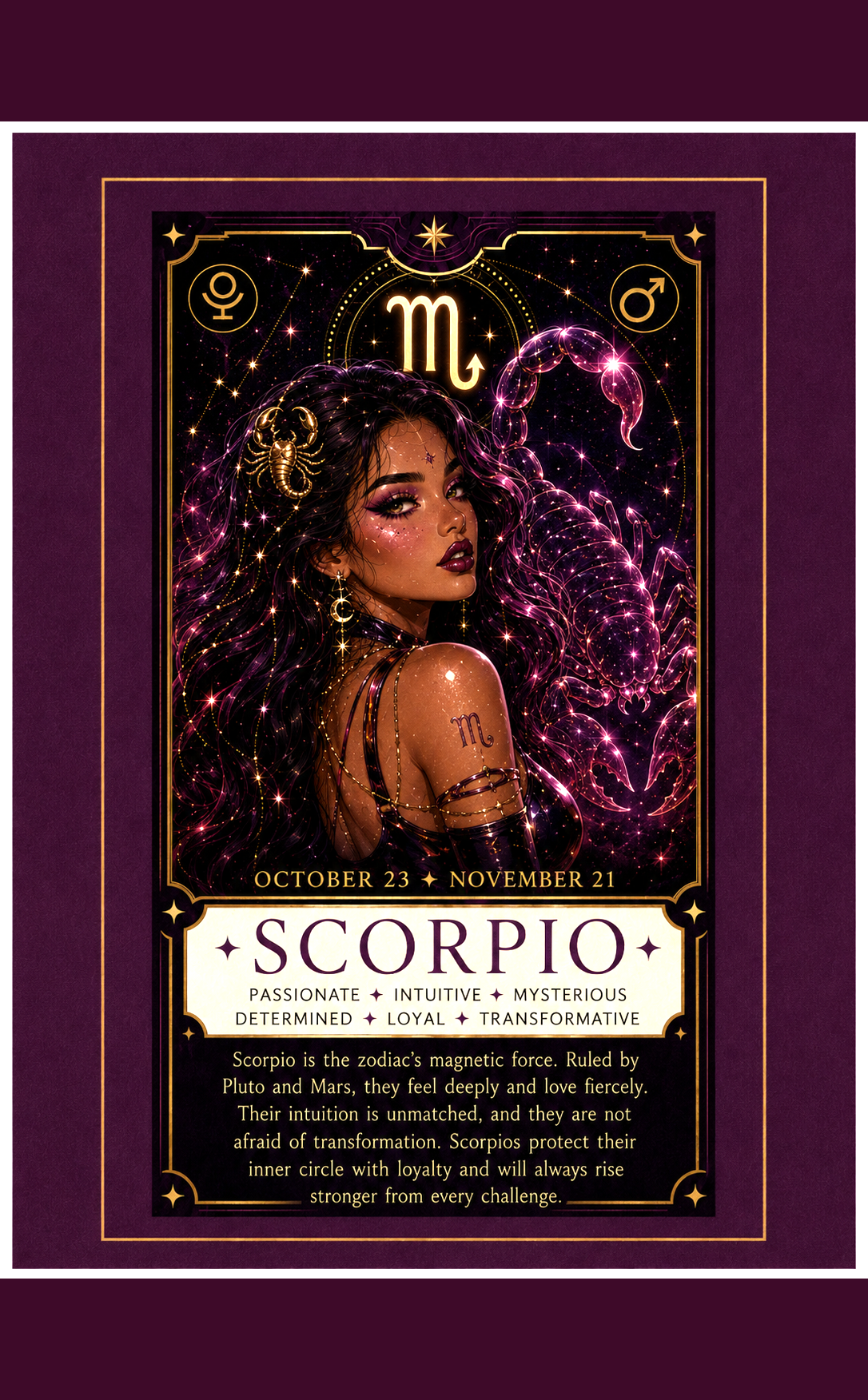 Scorpio Zodiac Makeup Bag — Astrology Gift & Travel Pouch