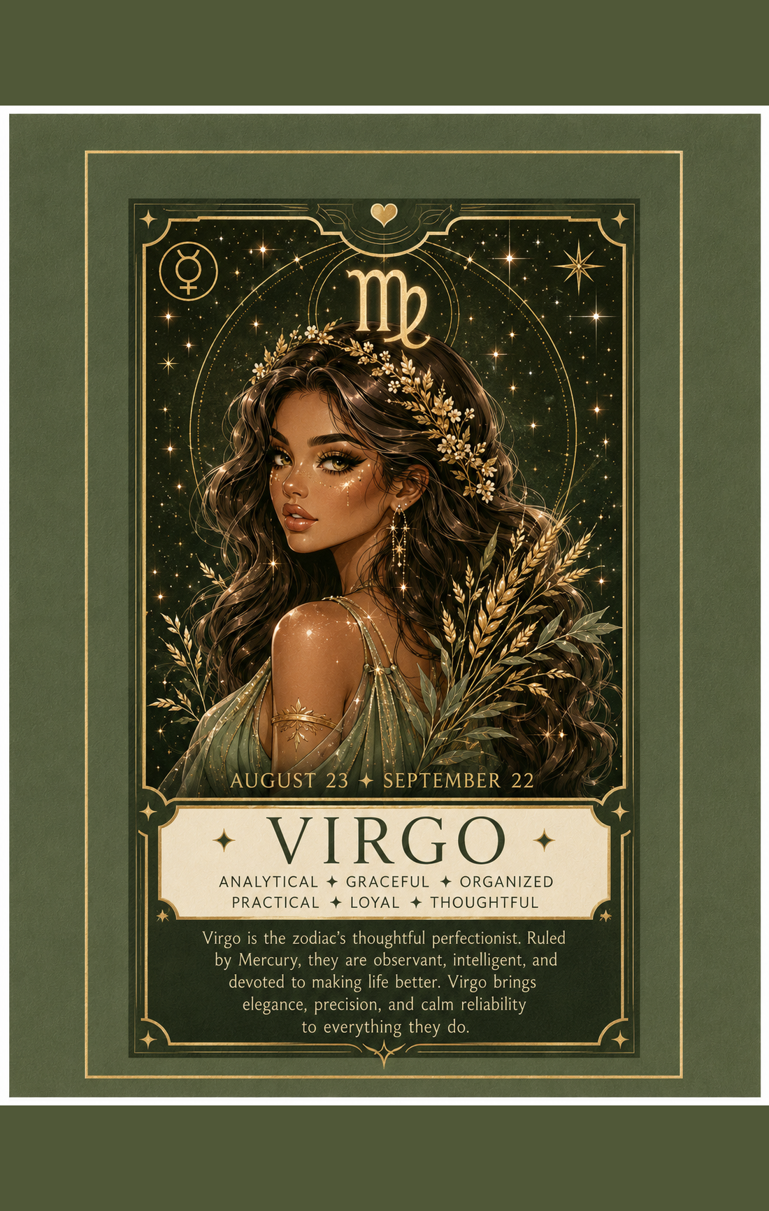 Virgo Zodiac Makeup Bag — Astrology Gift & Travel Pouch