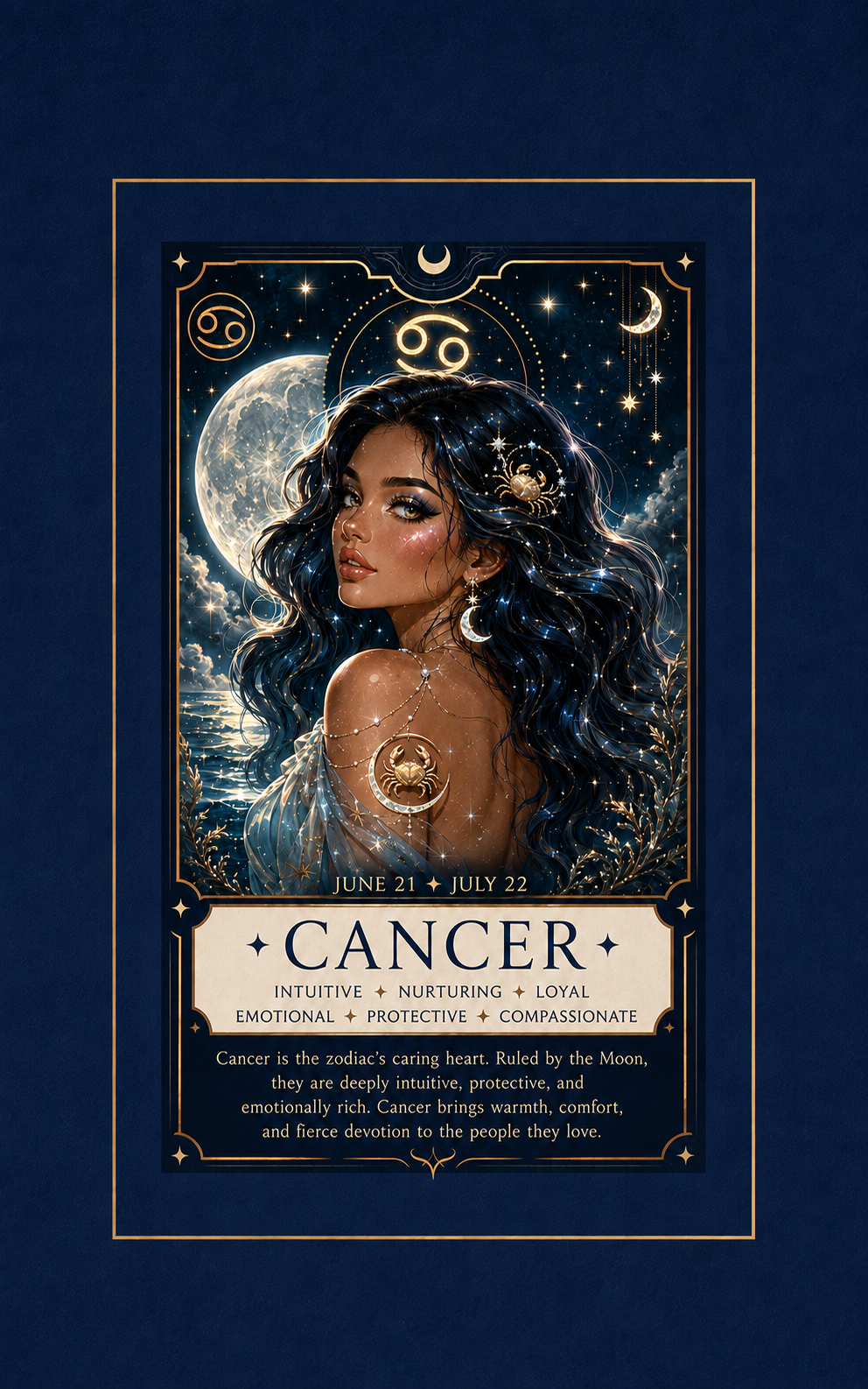 Cancer Zodiac Makeup Bag — Astrology Gift & Travel Pouch